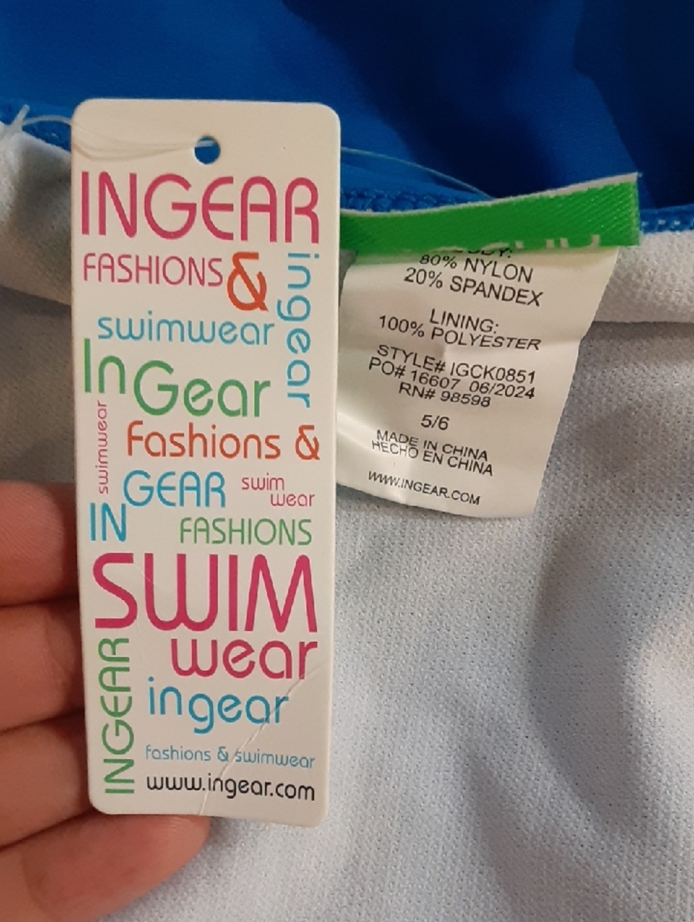 Ingear One Piece SwimSuit (5/6 years old) - Picture 6 of 11